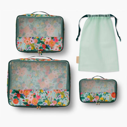 Set de malettes de rangement (packing cube set) de Rifle Paper Co modèle Garden Party