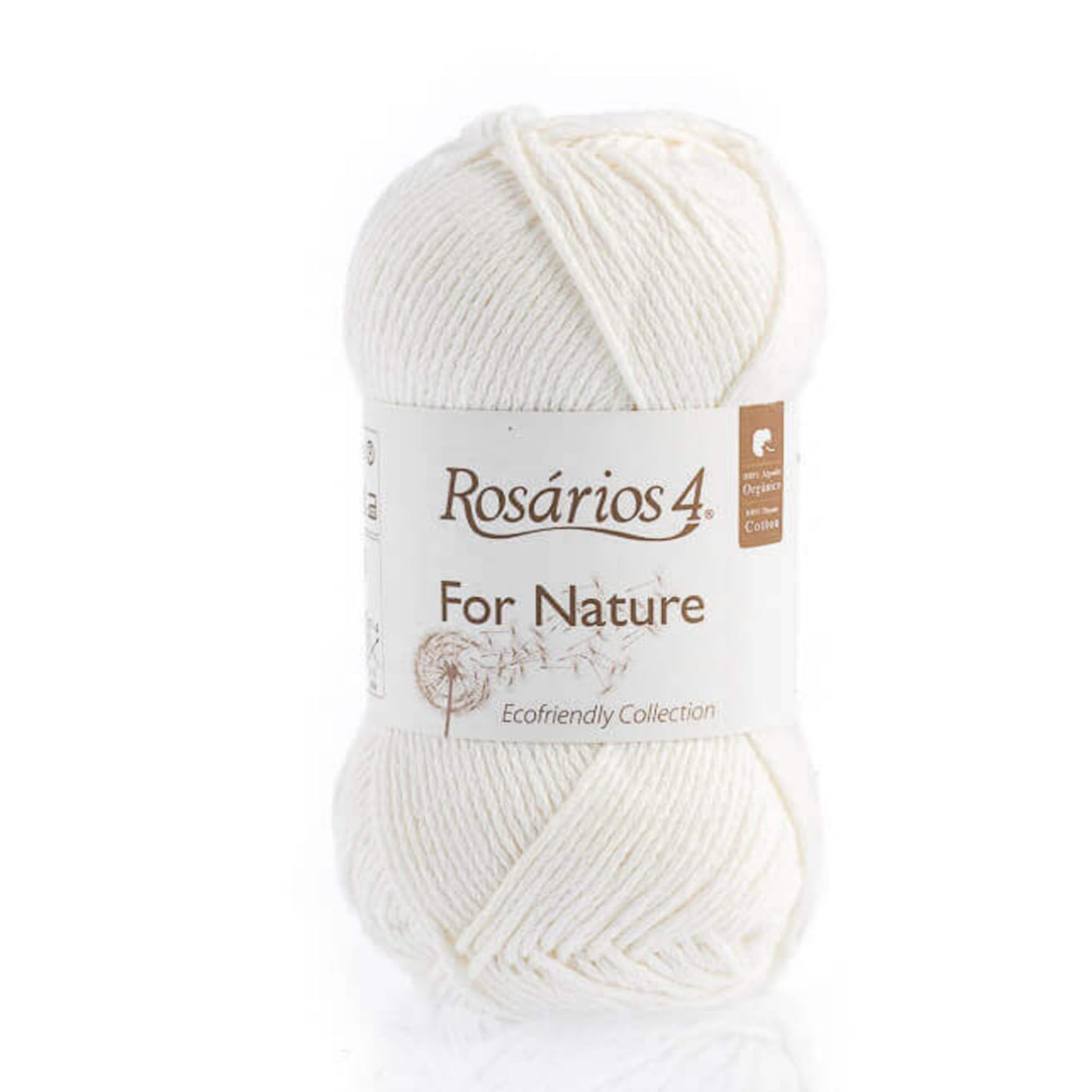 Pelote de coton bio For Nature de Rosários 4, coloris 01 Blanc