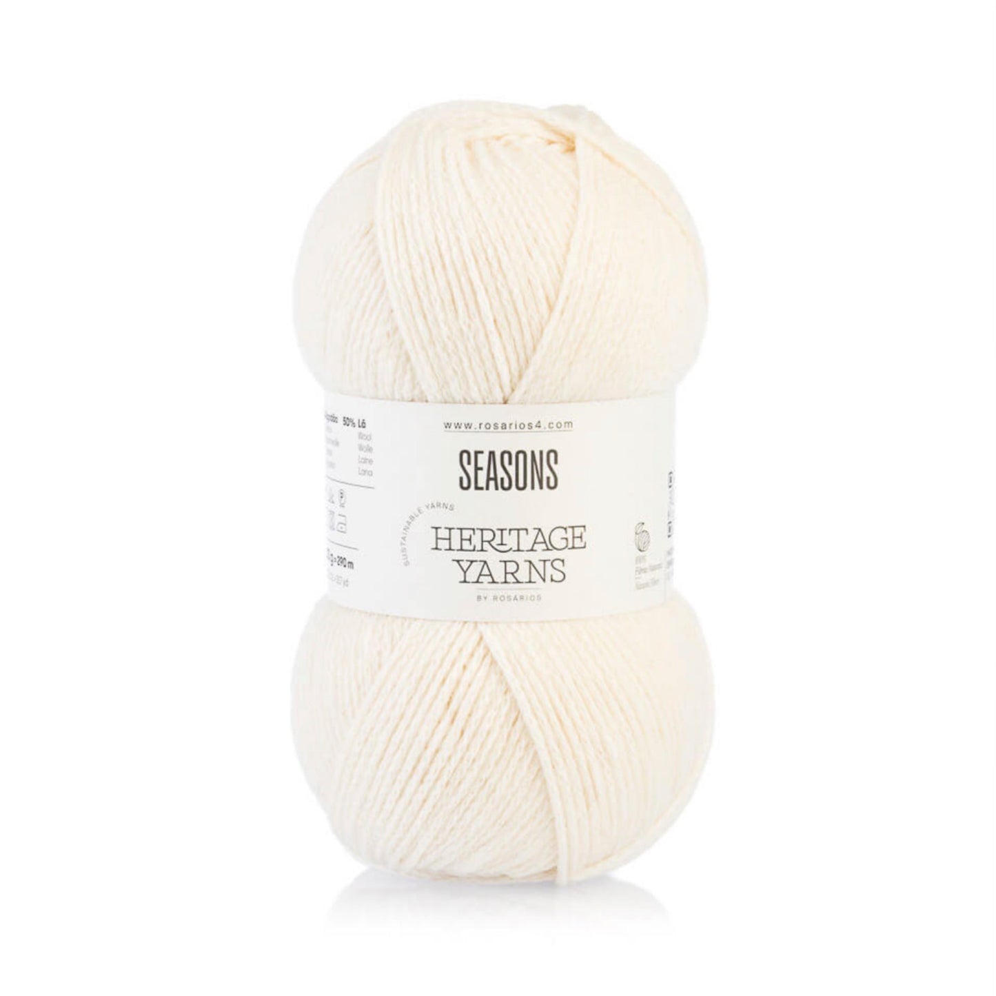 Pelote de Seasons de la gamme Heritage de Rosários4, coloris 01 Blanc 