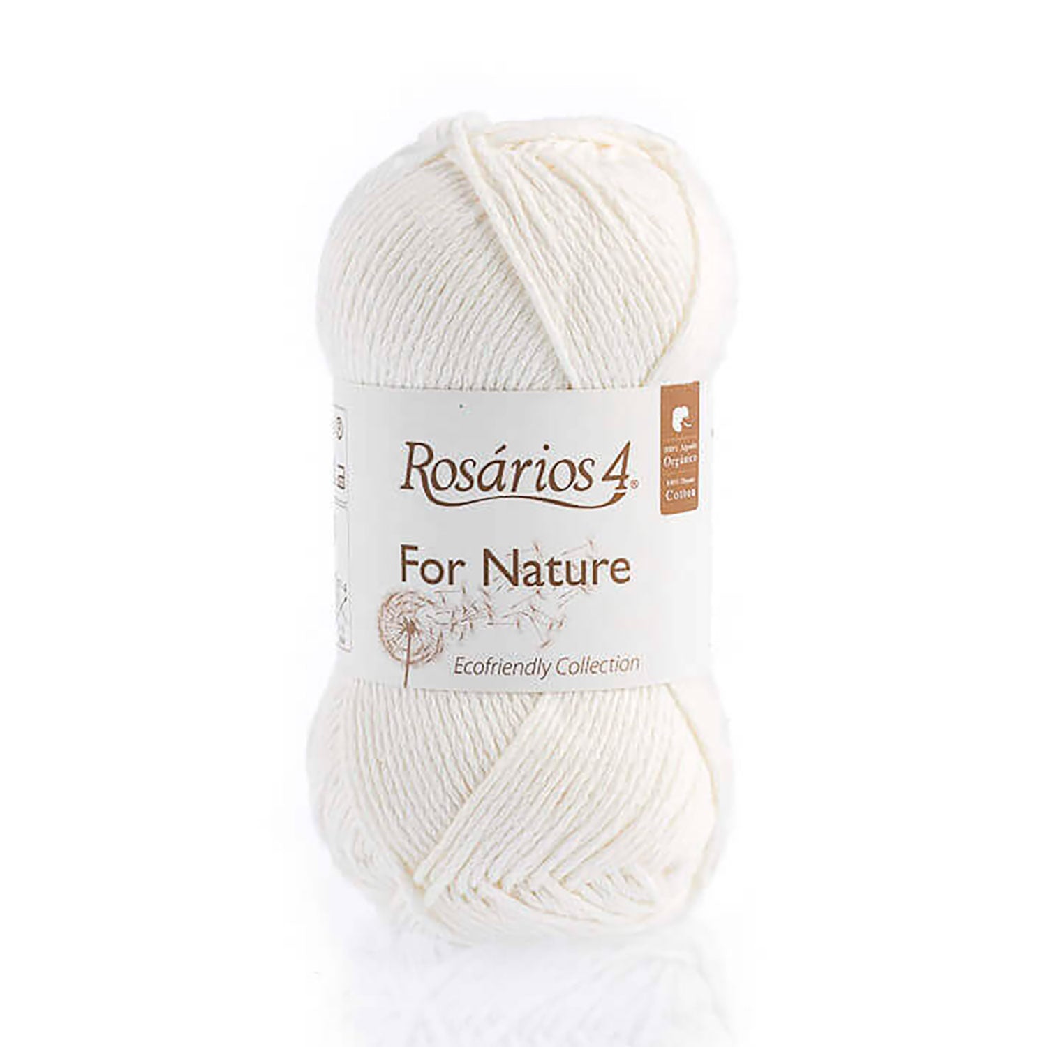Pelote de coton bio For Nature de Rosários 4, coloris 02 Blanc Cassé