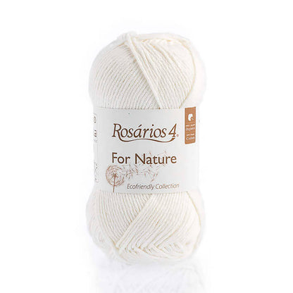 Pelote de coton bio For Nature de Rosários 4, coloris 02 Blanc Cassé