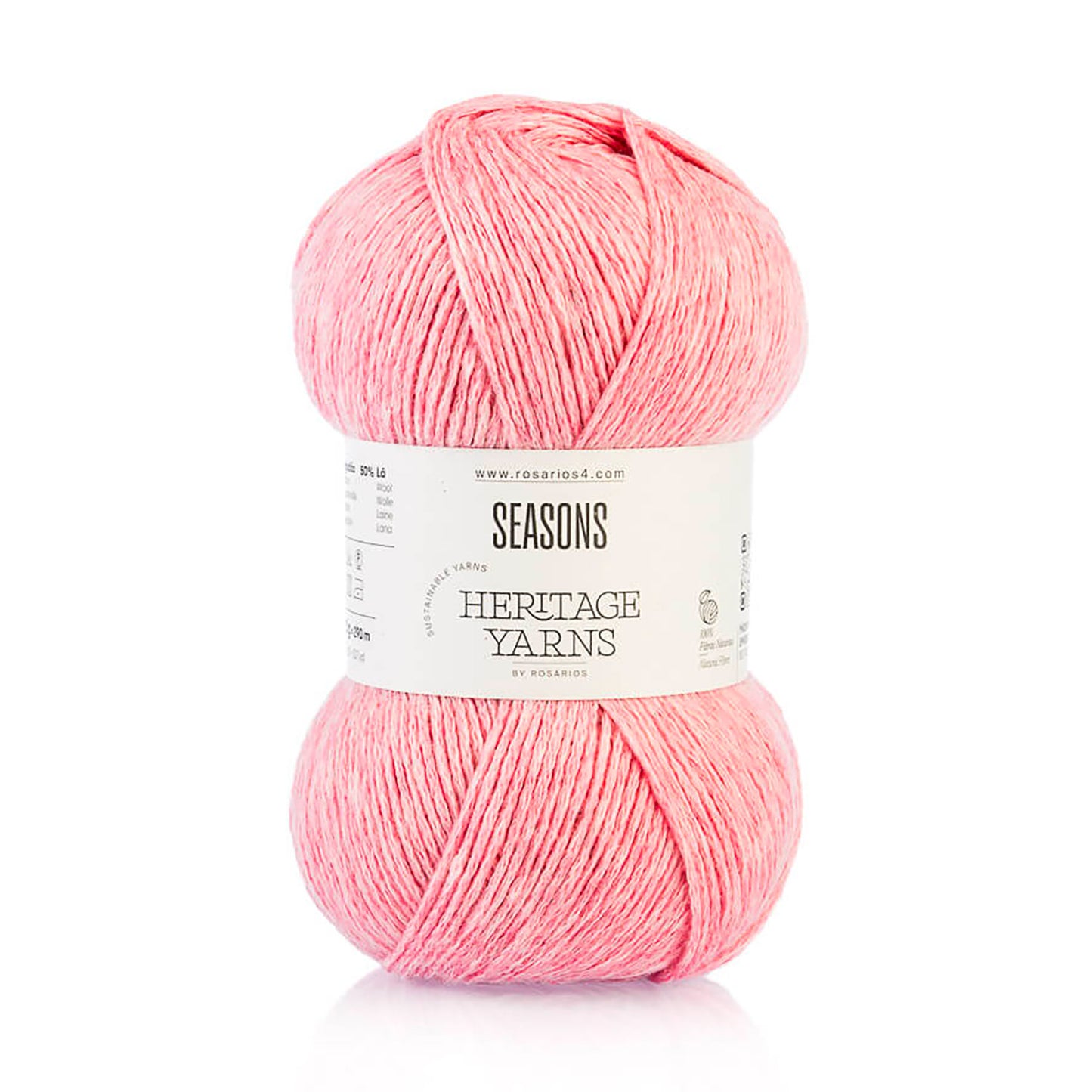 Pelote de Seasons de la gamme Heritage de Rosários4, coloris 11 Rose