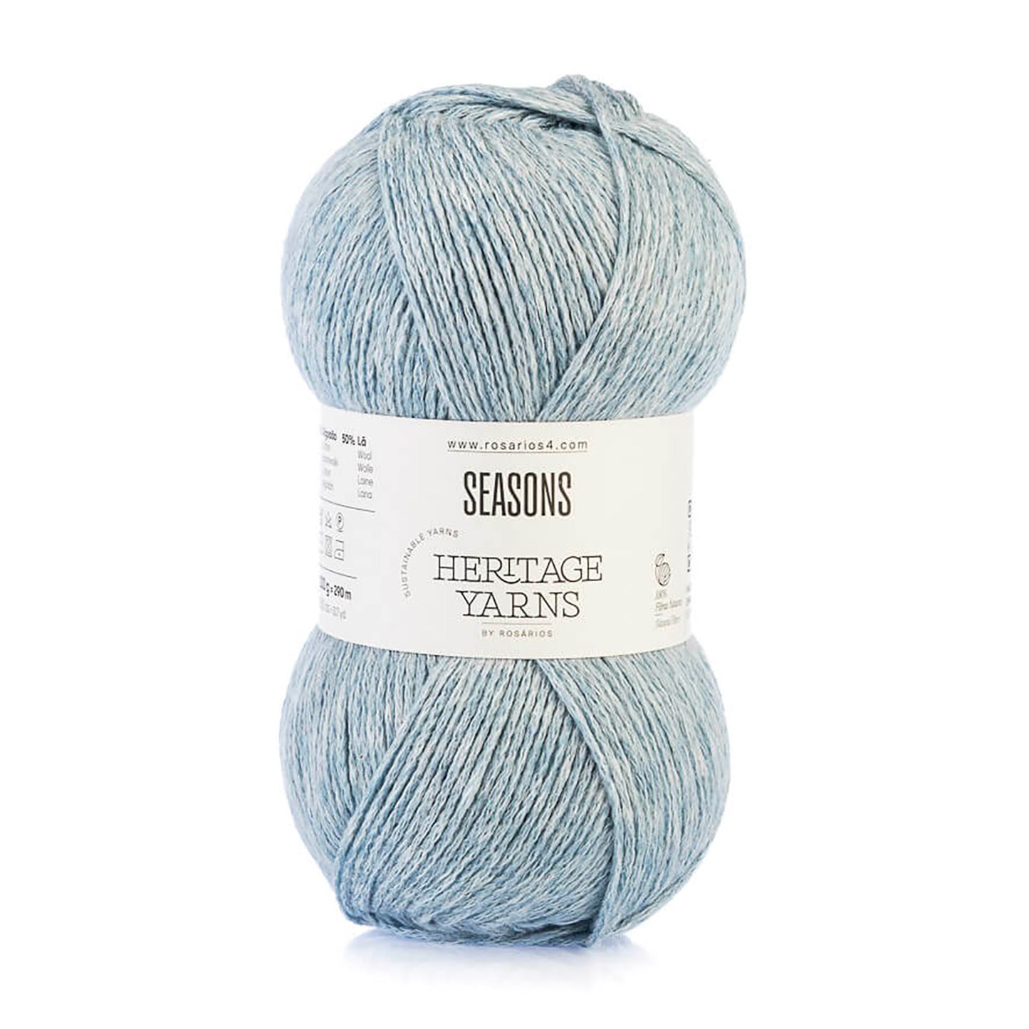 Pelote de Seasons de la gamme Heritage de Rosários4, coloris 13 Bleu Ciel