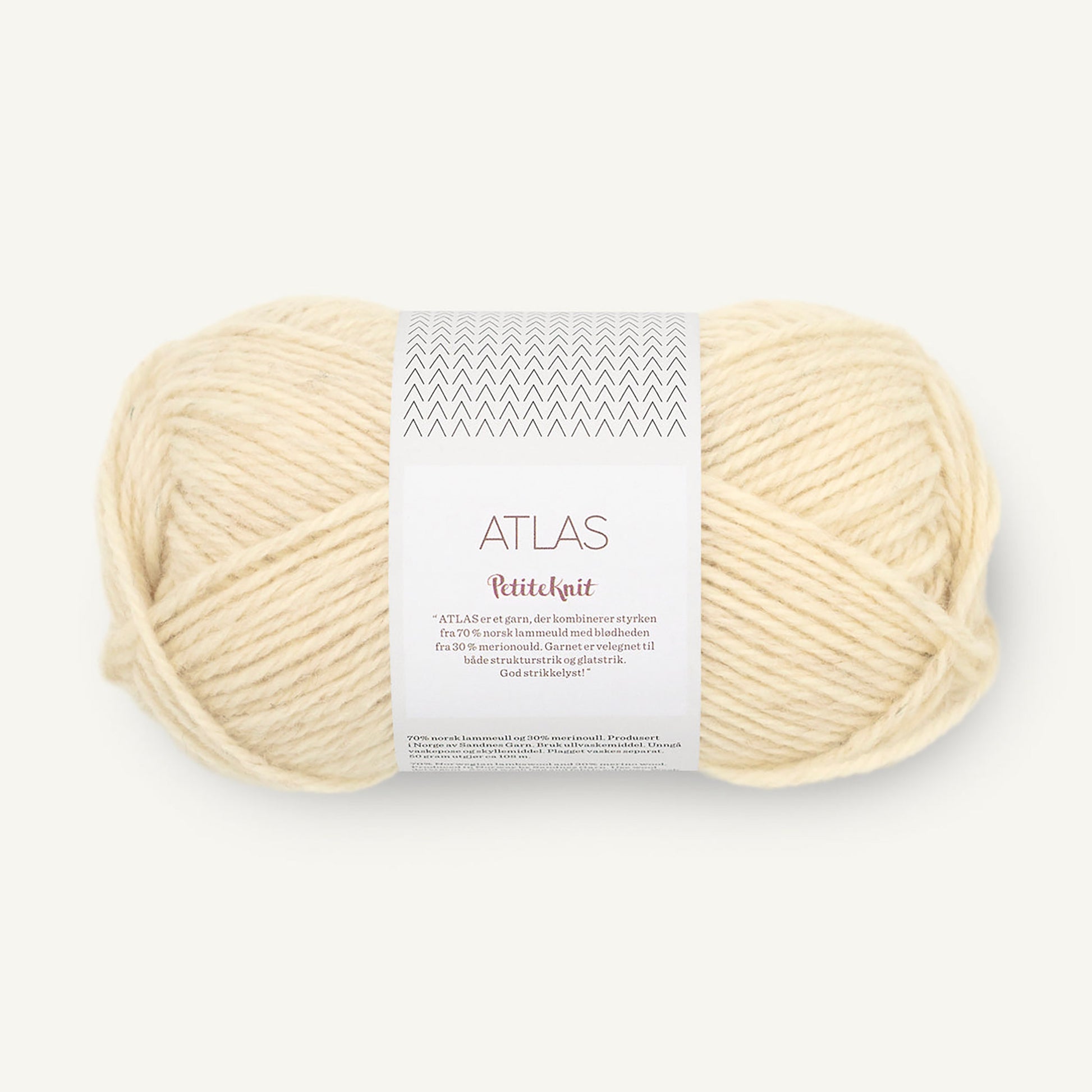 Pelote de Atlas de Sandnes Garn, collection Petite Knit, coloris 1016 Milk Melange