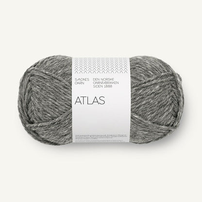 Pelote de Atlas de Sandnes Garn coloris 1055 Dark Grey Mix
