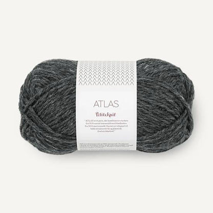 Pelote de Atlas de Sandnes Garn, collection Petite Knit, coloris 1070 Charcoal Heather