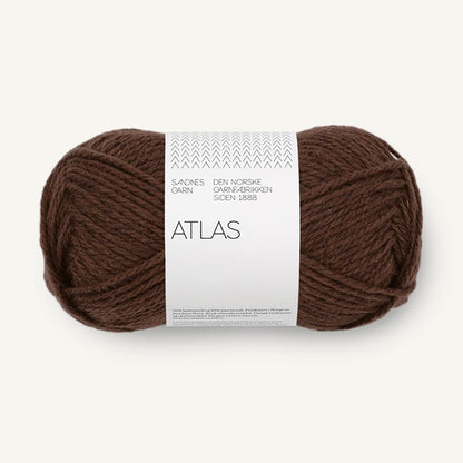 Pelote de Atlas de Sandnes Garn coloris 3591 Dark Brown Mix
