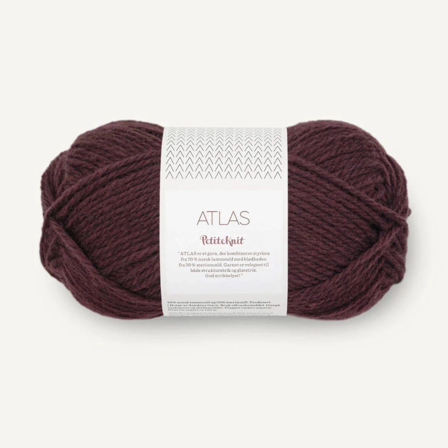 Pelote de Atlas de Sandnes Garn, collection Petite Knit, coloris 4682 Velvet Fig