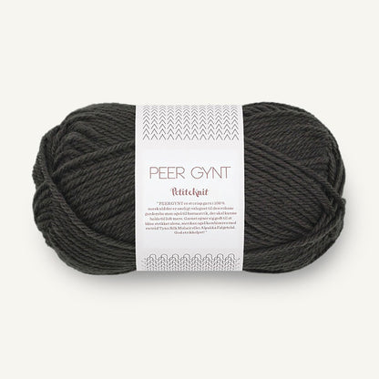 Pelote de Peer Gynt de Sandnes Garn coloris 3891 Dusty Black