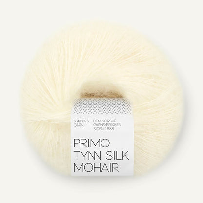 Pelote de Primo Tynn Silk Mohair de Sandnes Garn coloris 1012 Natur