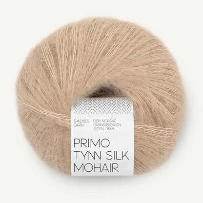 Pelote de Primo Tynn Silk Mohair de Sandnes Garn coloris 3021 Lys Beige