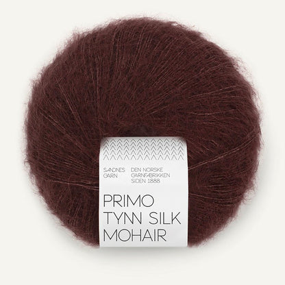 Pelote de Primo Tynn Silk Mohair de Sandnes Garn coloris 4381 Dark Fudge