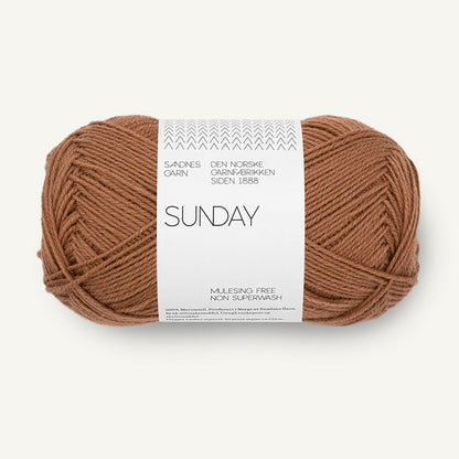 Pelote de Sunday de Sandnes Garn, coloris 3052 Pecan Brown
