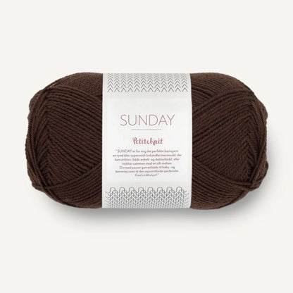 Pelote de Sunday de Sandnes Garn, collection PetiteKnit, coloris 3091 Cacao Nibs