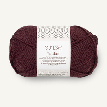 Pelote de Sunday de Sandnes Garn, collection PetiteKnit, coloris 4682 Velvet Fig