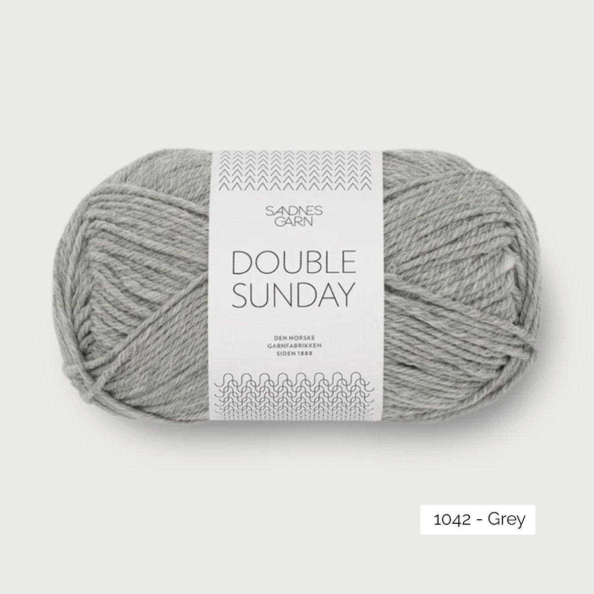 Pelote de mérinos non superwash Double Sunday de Sandnes Garn, coloris 1042 Grey