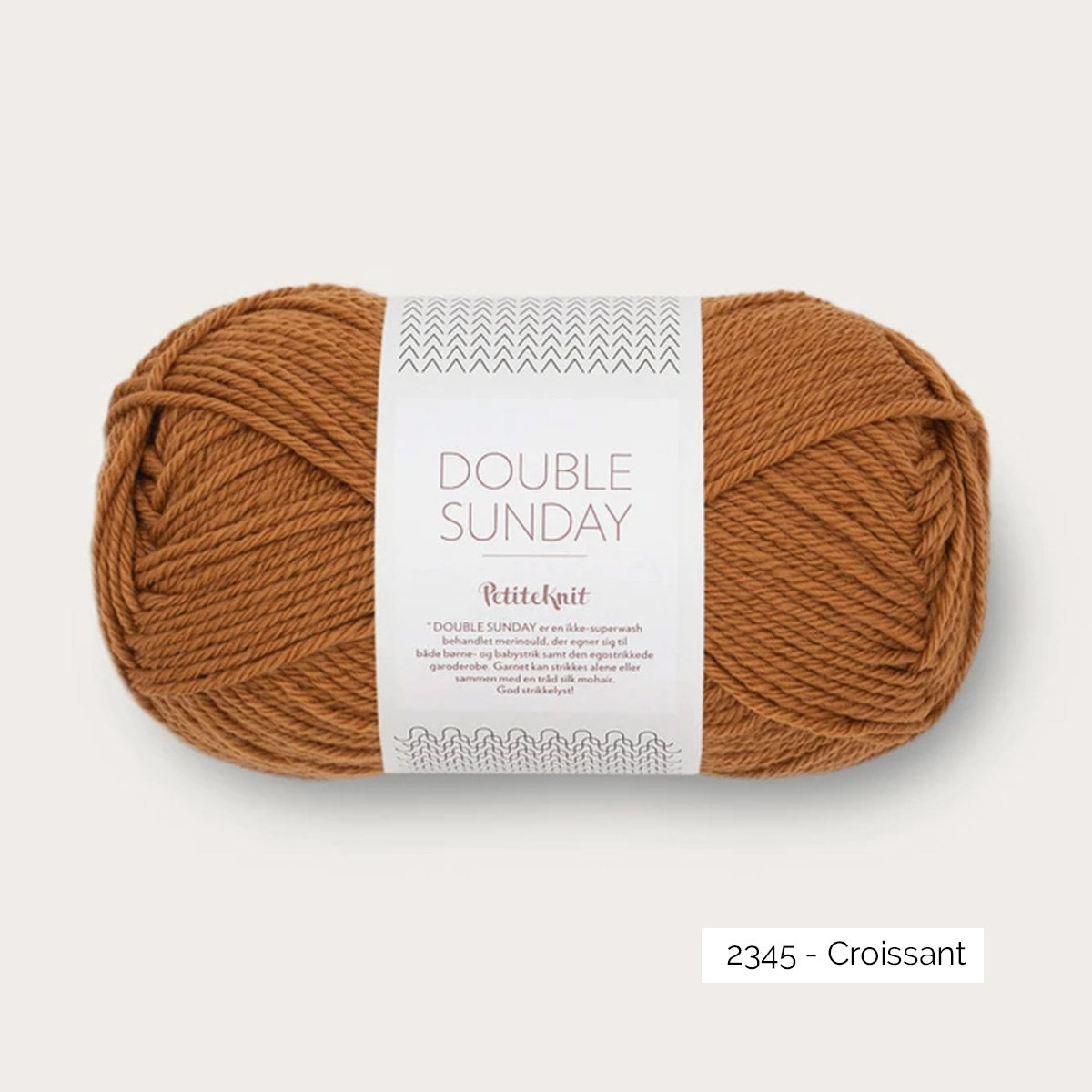 Pelote de mérinos non superwash Double Sunday de Sandnes Garn, collection Petite Knit, coloris 2345 Croissant