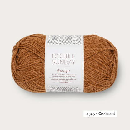 Pelote de mérinos non superwash Double Sunday de Sandnes Garn, collection Petite Knit, coloris 2345 Croissant