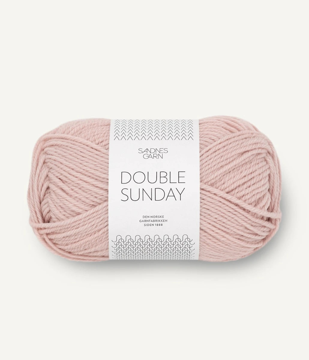 Pelote de mérinos non superwash Double Sunday de Sandnes Garn, coloris 3511 Pudder Rosa