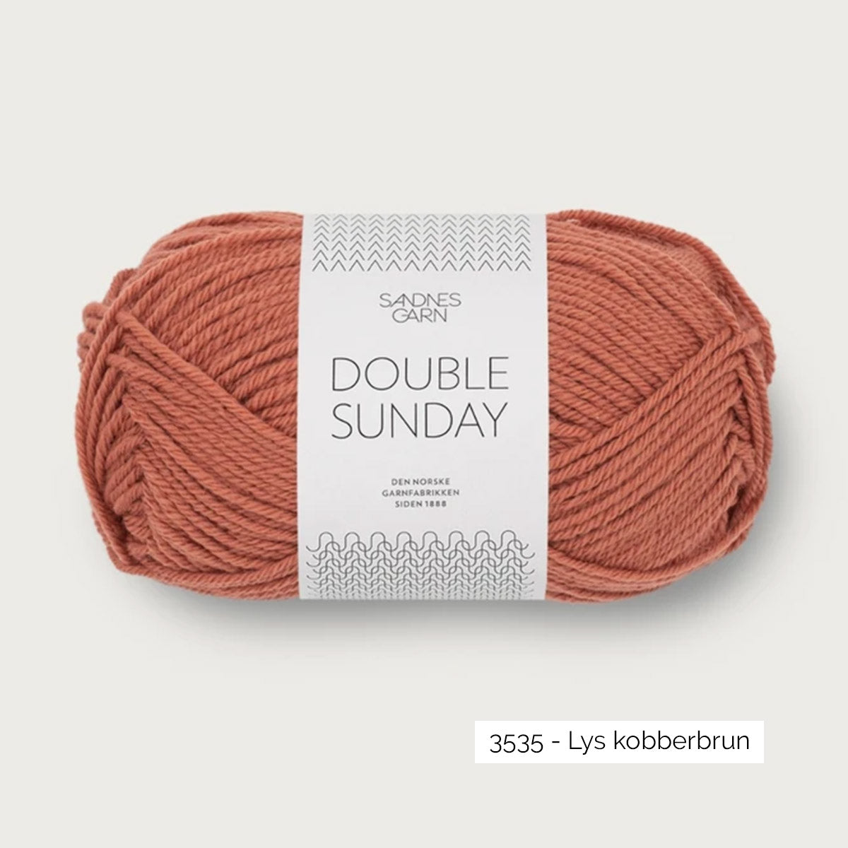 Pelote de mérinos non superwash Double Sunday de Sandnes Garn coloris 3535 Lys Kobberbrun