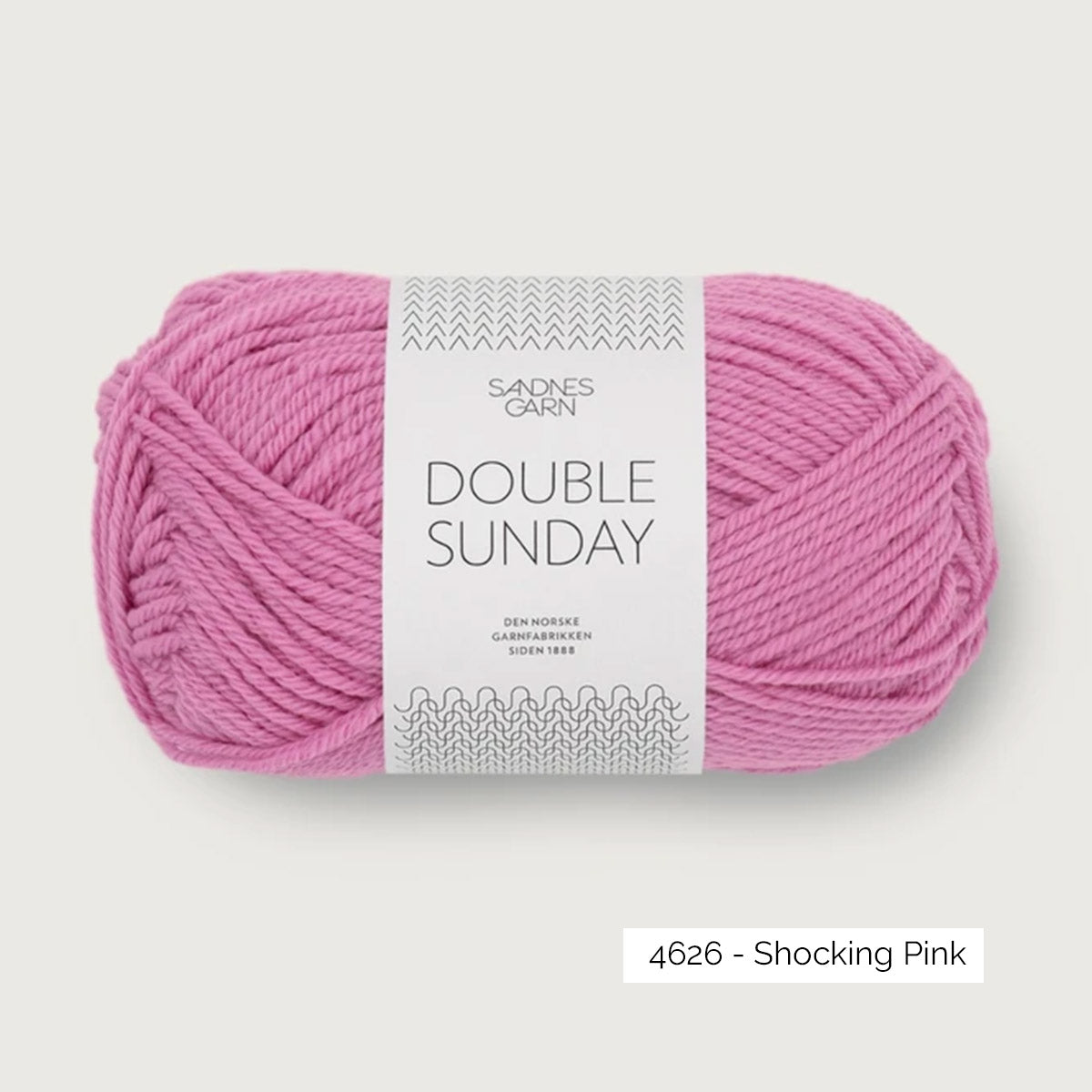 Pelote de mérinos non superwash Double Sunday de Sandnes Garn coloris 4626 Shocking Pink