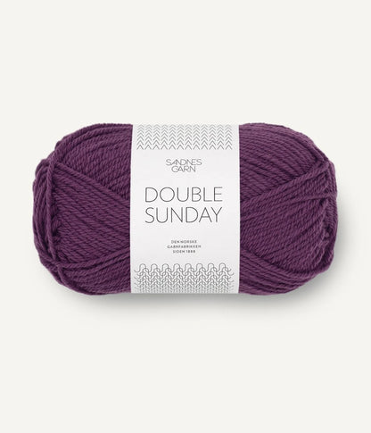 Pelote de mérinos non superwash Double Sunday de Sandnes Garn, coloris 4672 Plum