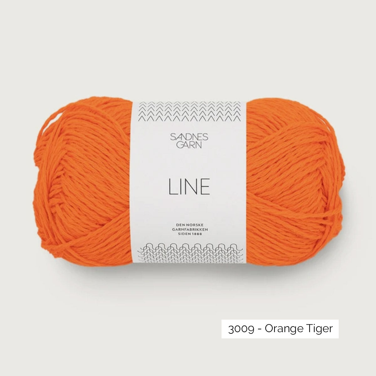 Pelote de Line de Sandnes Garn, mélange de coton, viscose et lin, coloris 3009 Orange Tiger