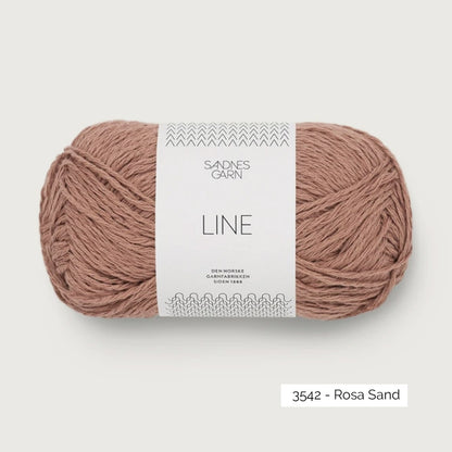 Pelote de Line de Sandnes Garn, mélange de coton, viscose de bambou et lin, coloris 3542 Rosa Sand