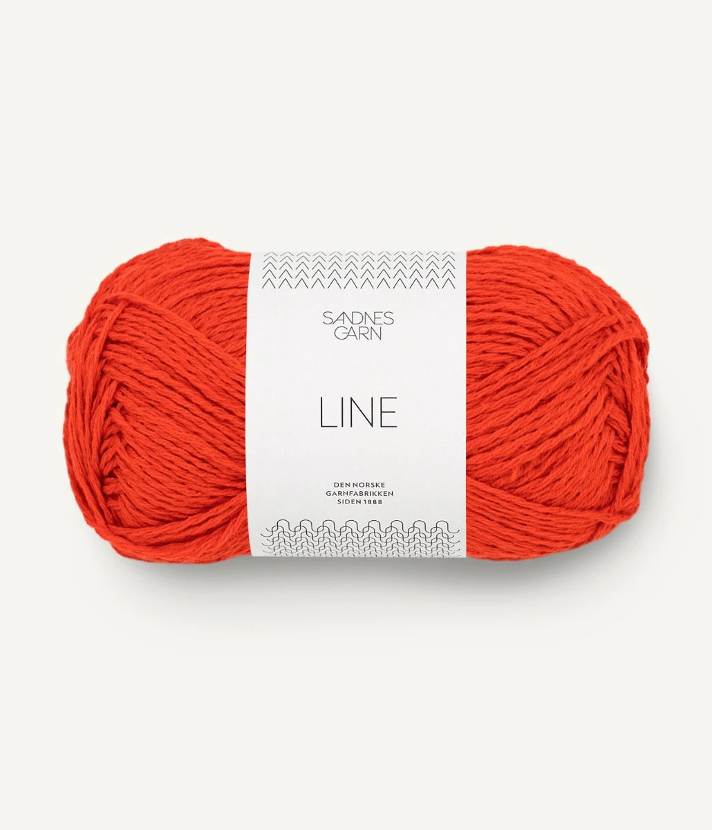 Pelote de Line de Sandnes Garn, mélange de coton, viscose de bambou et lin, coloris 3819 Spicy Orange