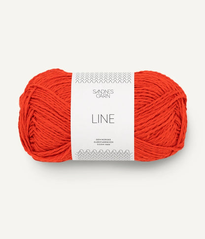 Pelote de Line de Sandnes Garn, mélange de coton, viscose de bambou et lin, coloris 3819 Spicy Orange