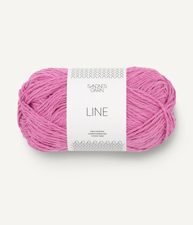 Pelote de Line de Sandnes Garn, mélange de coton, viscose de bambou et lin, coloris 4626 Shocking Pink