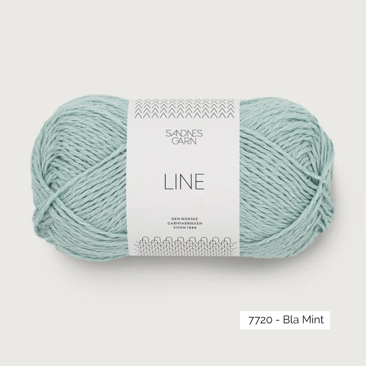 Pelote de Line de Sandnes Garn, mélange de coton, viscose et lin, coloris 7720 Bla Mint (menthe)