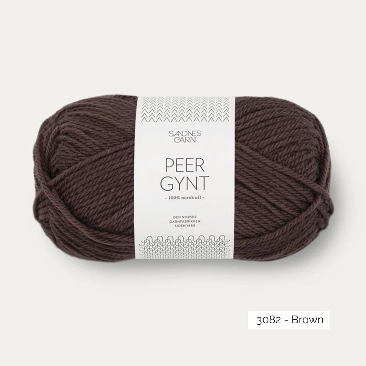 Pelote de laine norvégienne Peer Gynt de Sandnes Garn coloris 3082 Brown