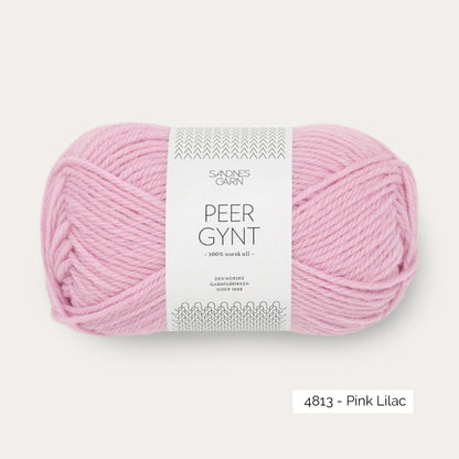 Pelote de laine norvégienne Peer Gynt de Sandnes Garn coloris 4813 Pink Lilac