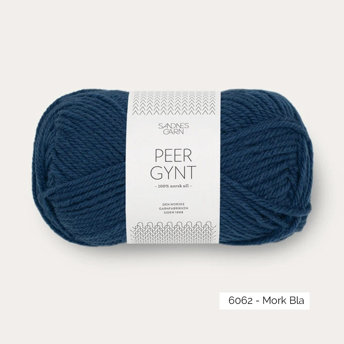 Pelote de laine norvégienne Peer Gynt de Sandnes Garn, coloris 6062 Mork Bla