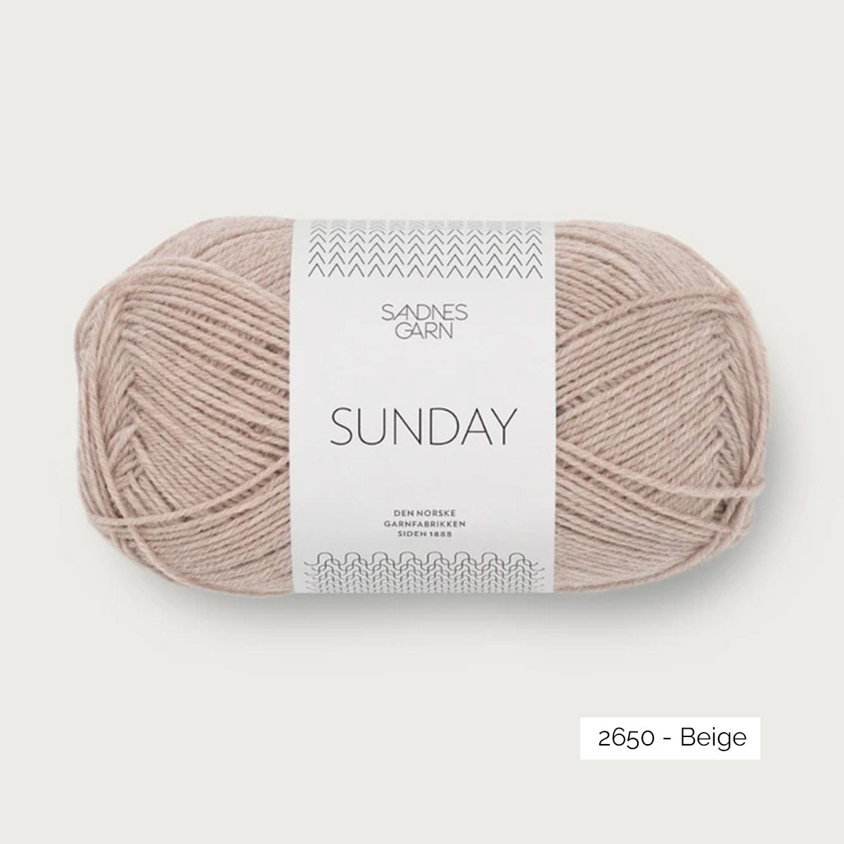 Pelote de mérinos non superwash Sunday de Sandnes Garn coloris 2650 Beige