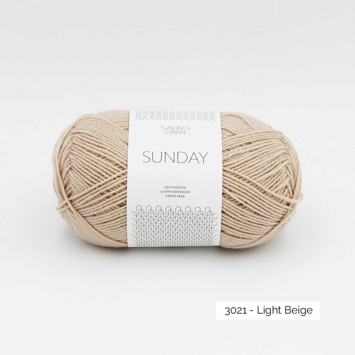 Pelote de mérinos non superwash Sunday de Sandnes Garn coloris 3021 Light Beige