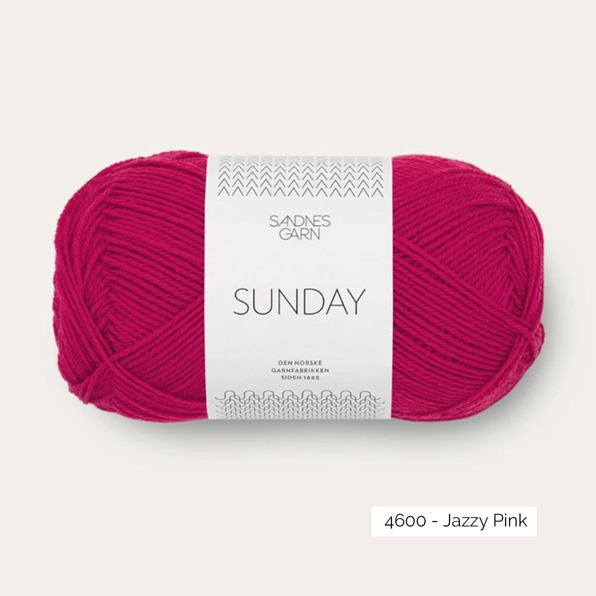 Pelote de mérinos non superwash Sunday de Sandnes Garn, coloris 4600 Jazzy Pink