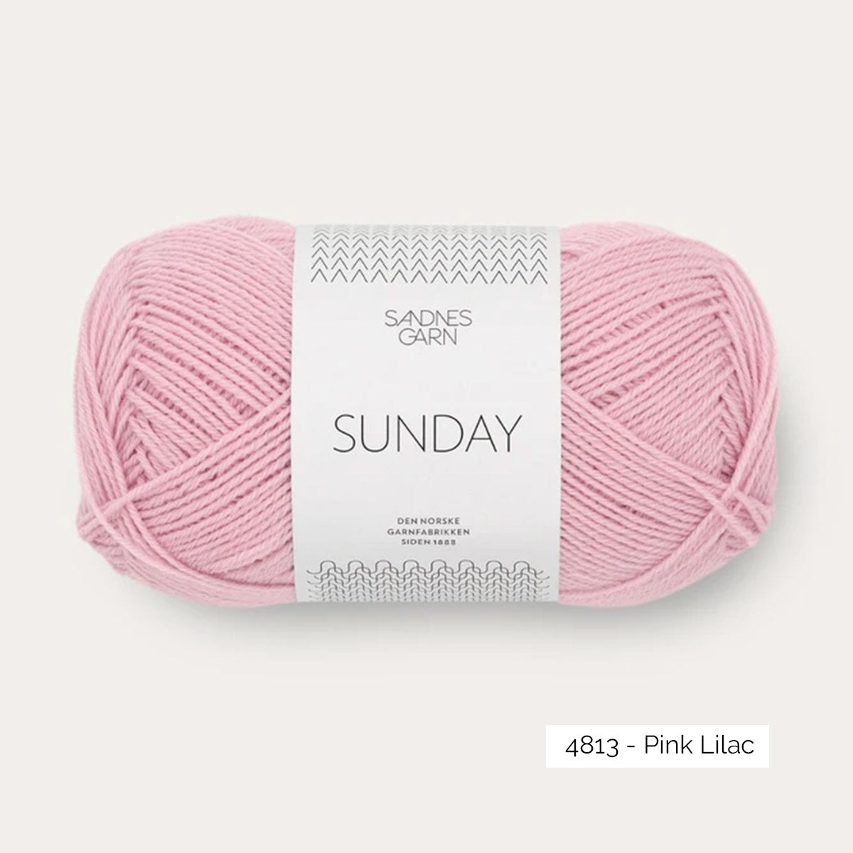 Pelote de mérinos non superwash Sunday de Sandnes Garn, coloris 4813 Pink Lilac