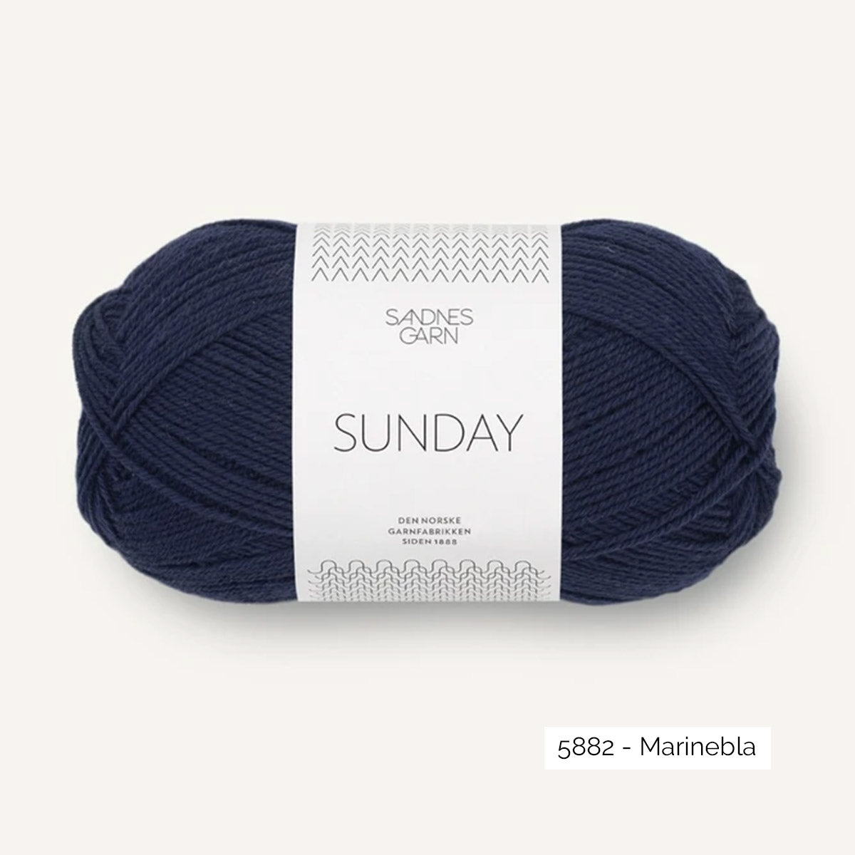 Pelote de mérinos non superwash Sunday de Sandnes Garn coloris 5882 Marinebla