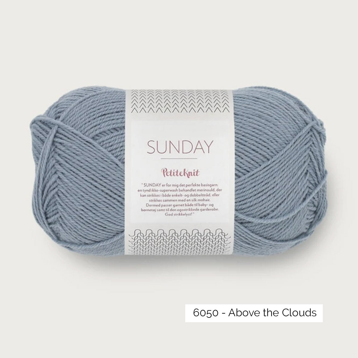 Pelote de mérinos non superwash Sunday de Sandnes Garn, collection Petite Knit, coloris 6050 Above the Clouds