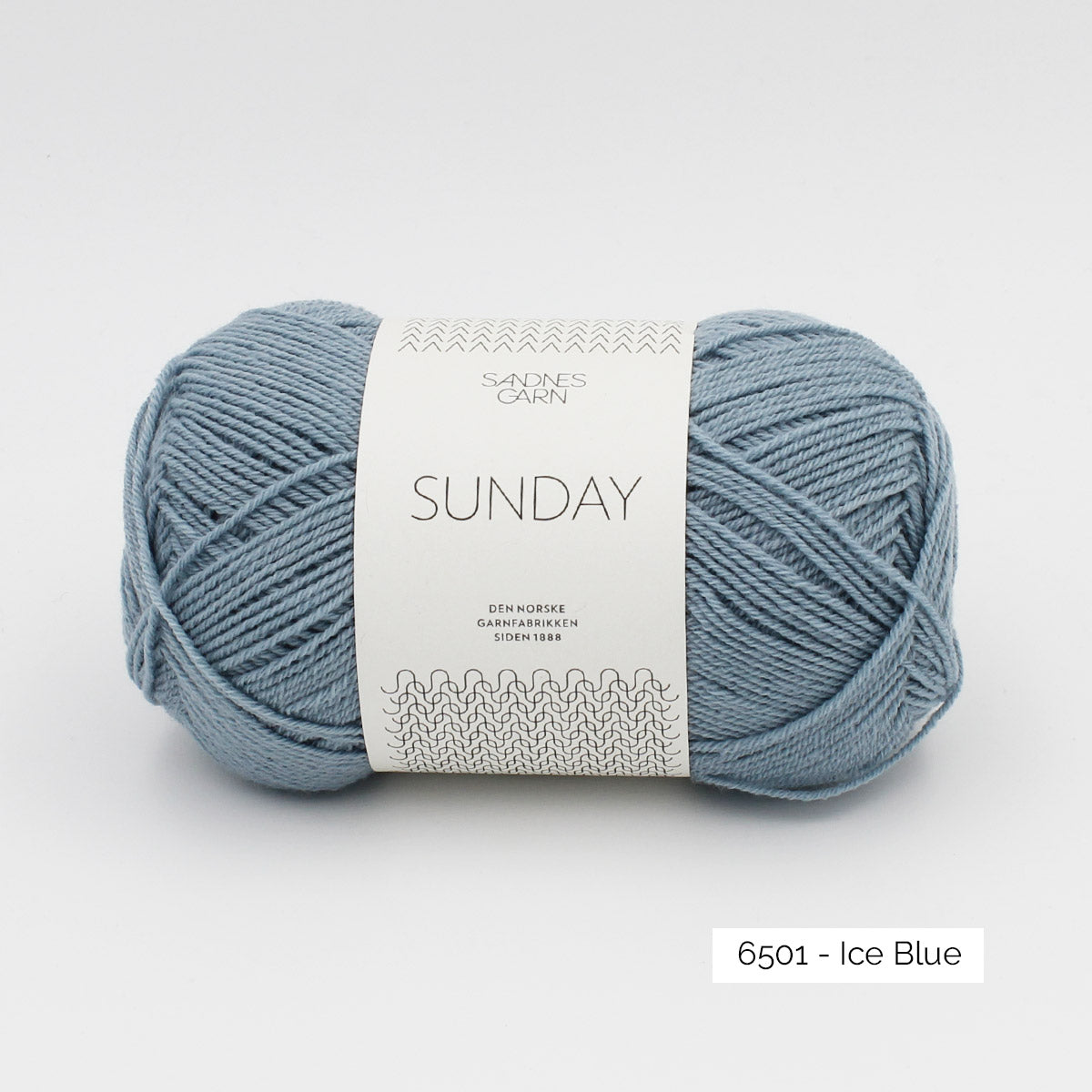 Pelote de mérinos non superwash Sunday de Sandnes Garn coloris 6501 Ice Blue