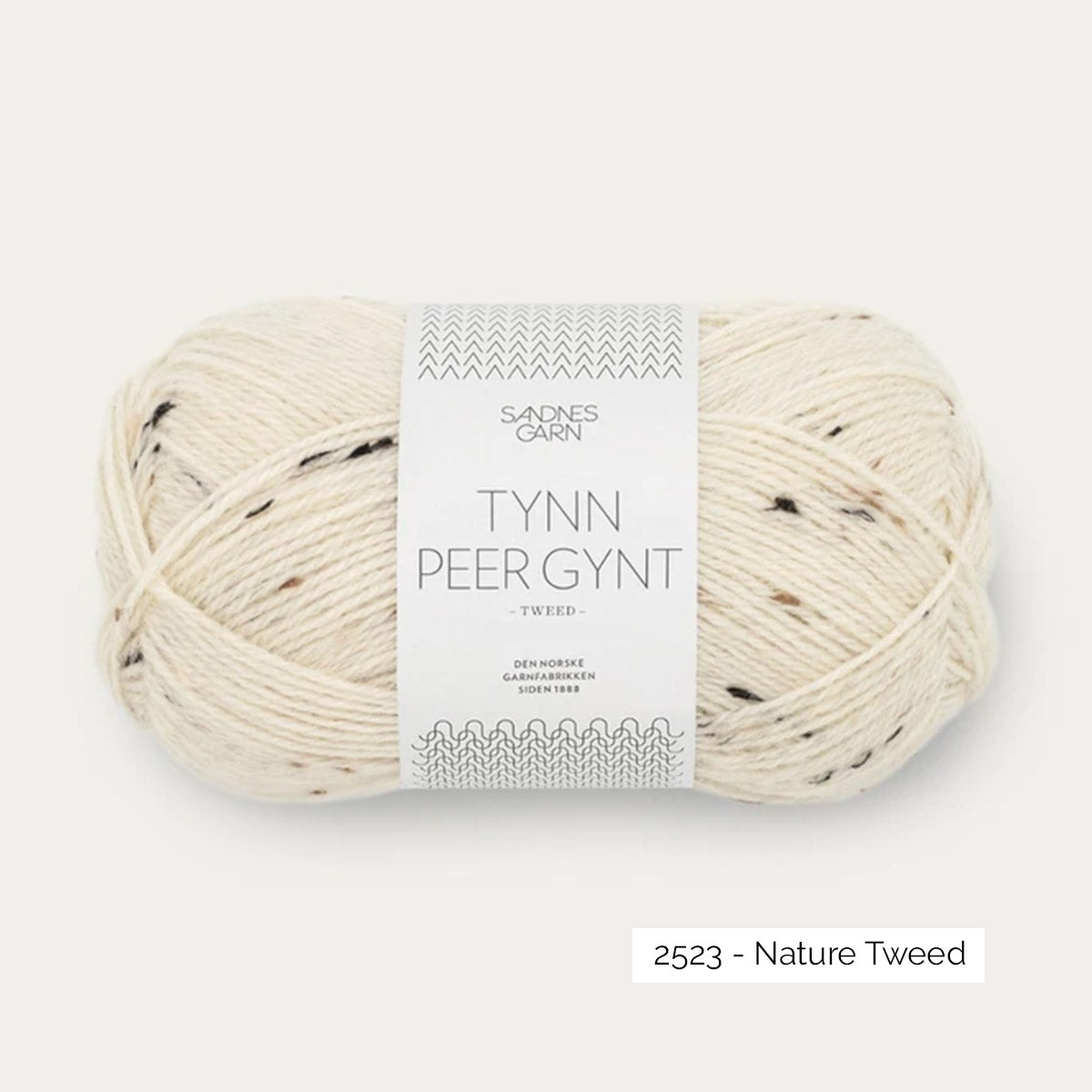 Pelote de laine norvégienne Tynn Peer Gynt de Sandnes Garn, coloris 2523 Nature Tweed