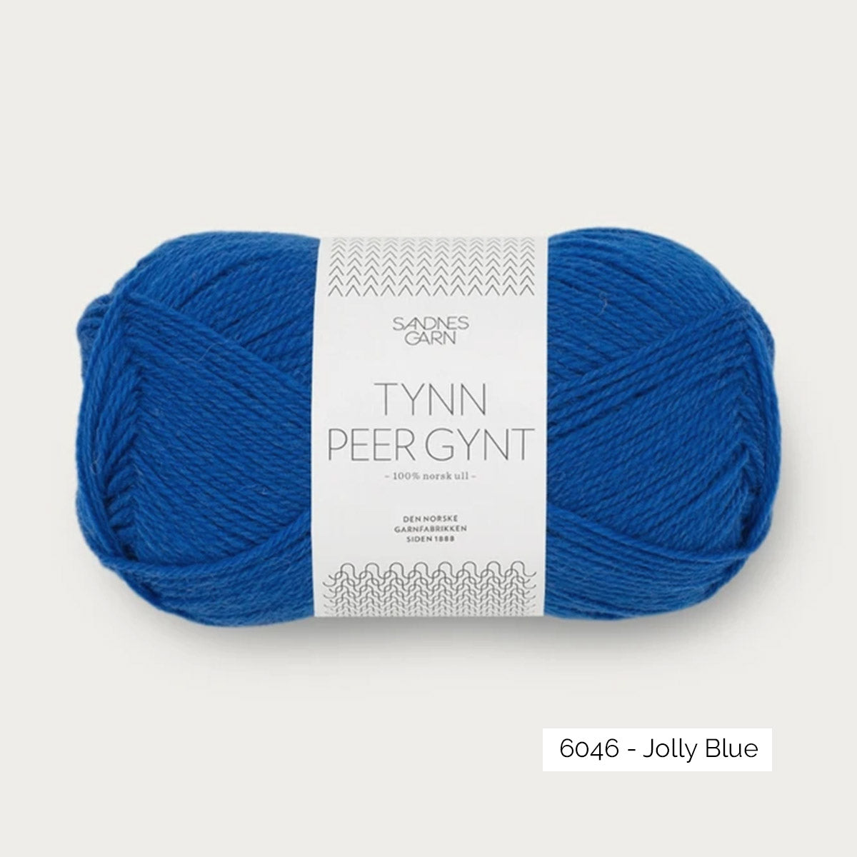 Pelote de laine norvégienne Tynn Peer Gynt de Sandnes Garn, coloris 6046 Jolly Blue