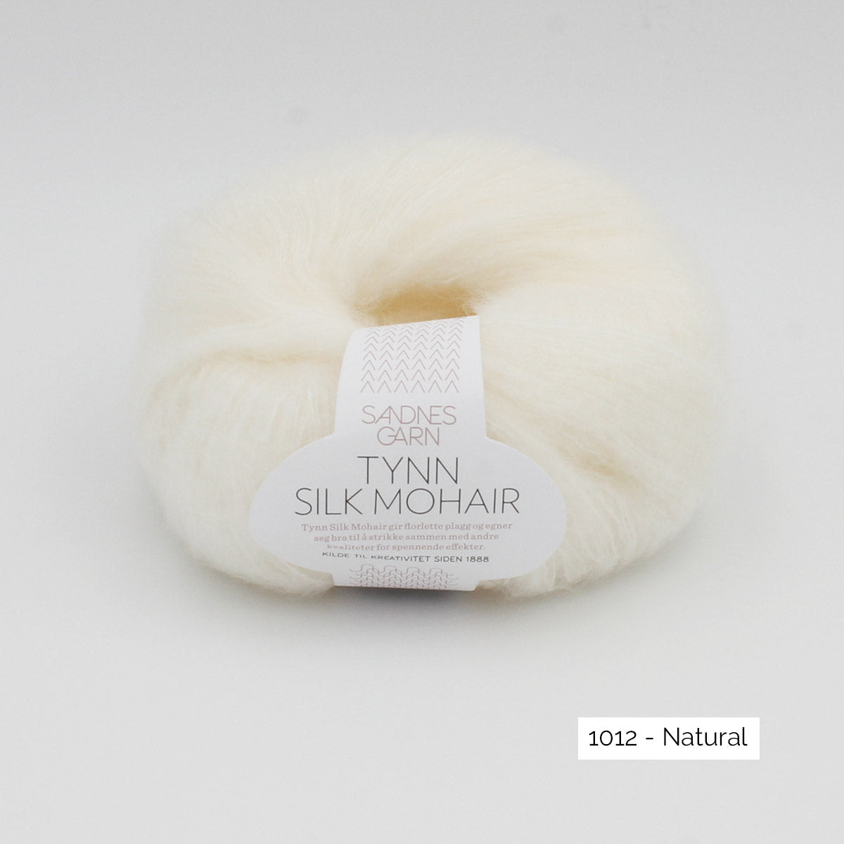 Pelote de mohair et soie Tynn Silk Mohair de Sandnes Garn coloris 1012 Natural