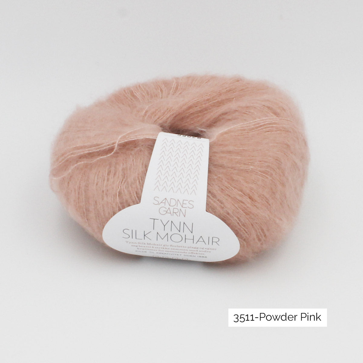 Pelote de mohair et soie Tynn Silk Mohair de Sandnes Garn coloris 3511 Powder Pink