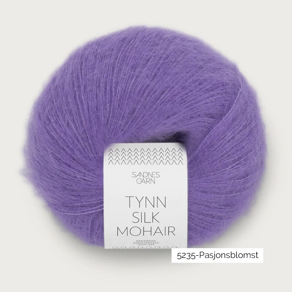 Pelote de mohair et soie Tynn Silk Mohair de Sandnes Garn coloris 5235 Pasjonsblomst