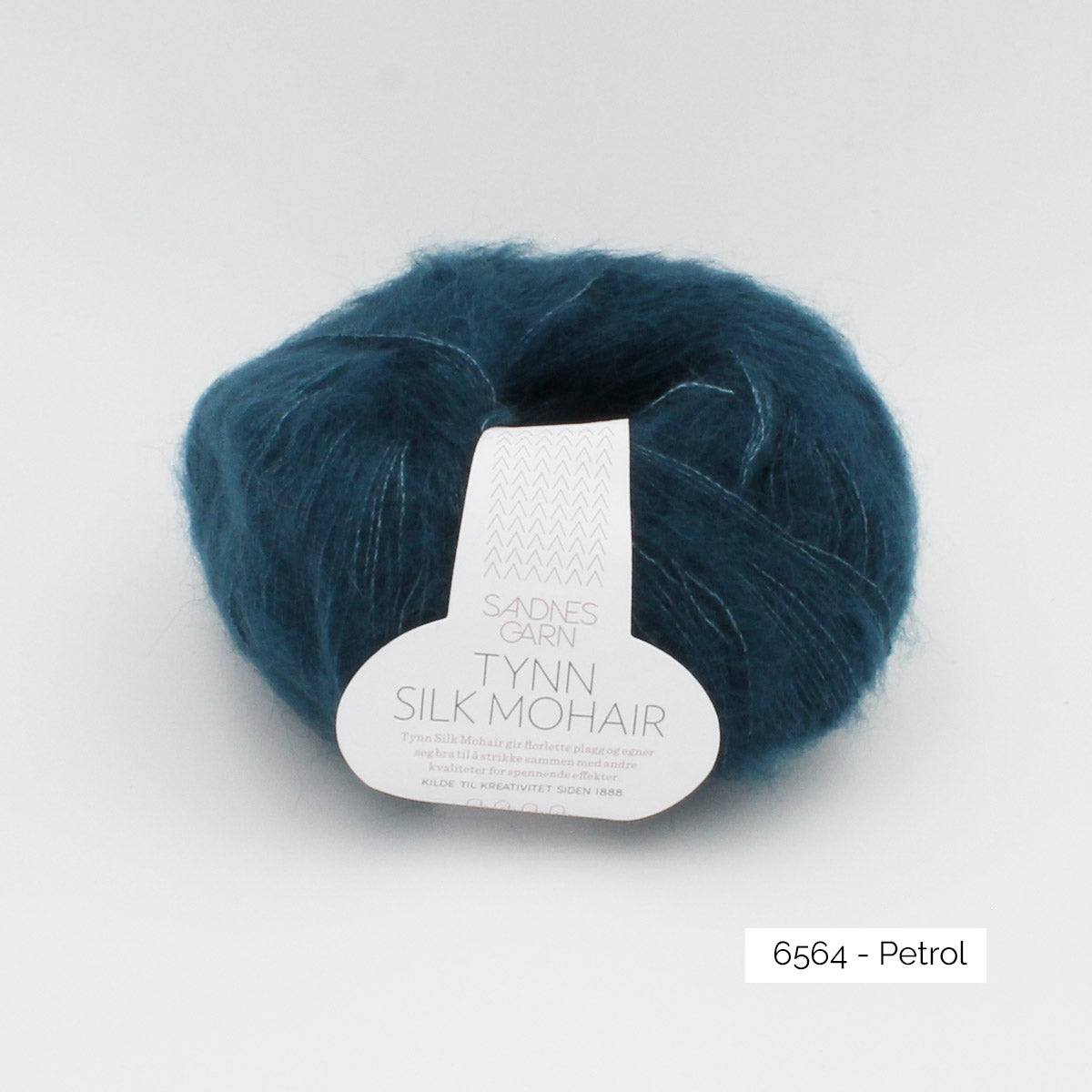 Pelote de mohair et soie Tynn Silk Mohair de Sandnes Garn coloris 6564 Petrol