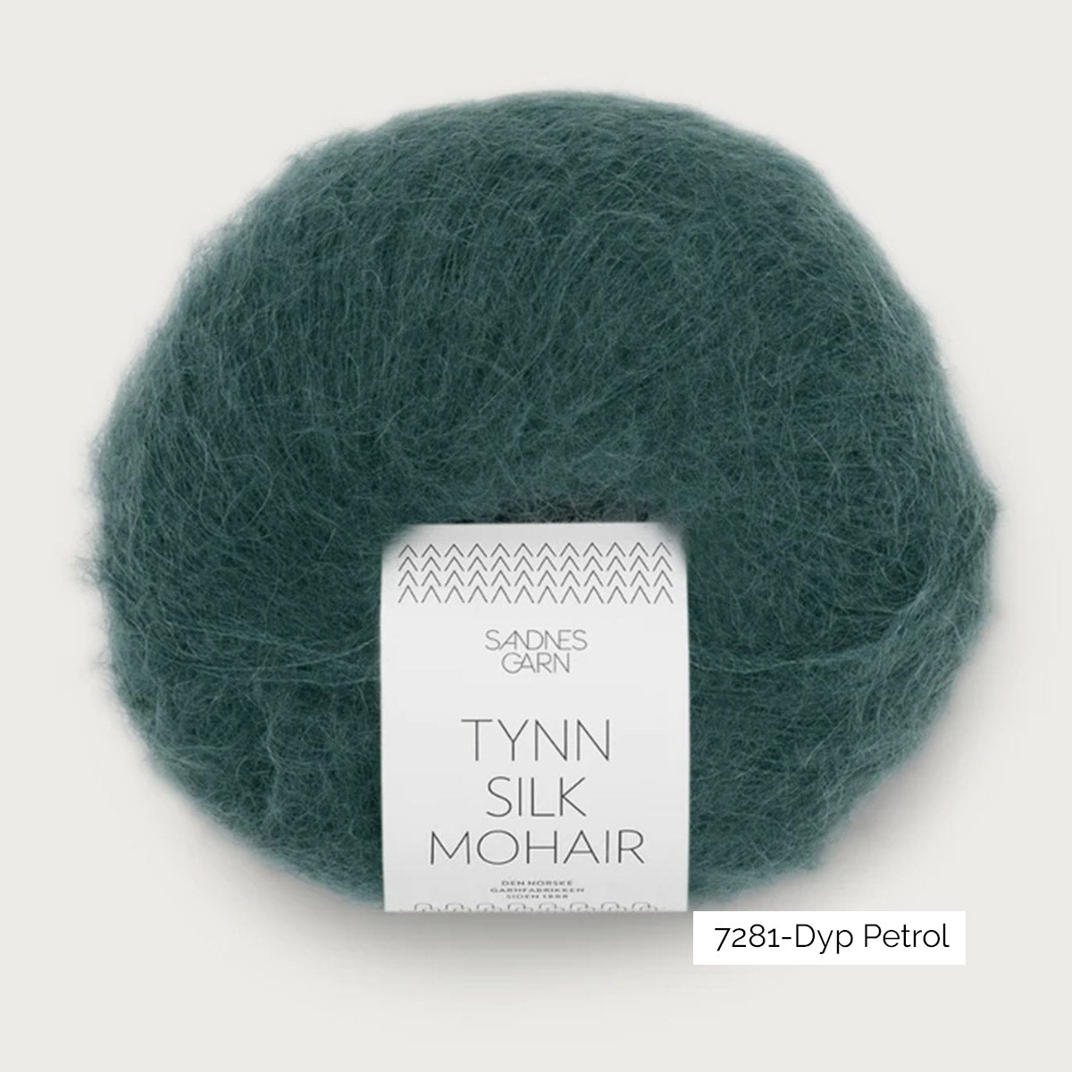 Pelote de mohair et soie Tynn Silk Mohair de Sandnes Garn coloris 7281 Dyp Petrol