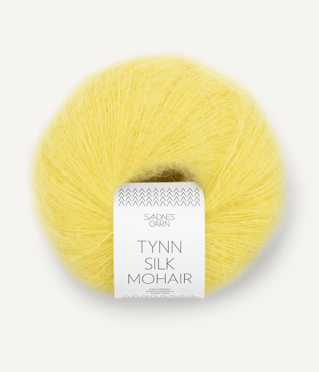 Pelote de Tynn Silk Mohair de Sandnes Garn coloris 9004 Lemon